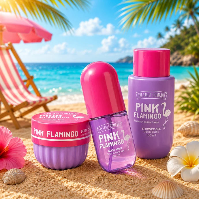 Travel Bag Summer Pink Flamingo 3 Pièces