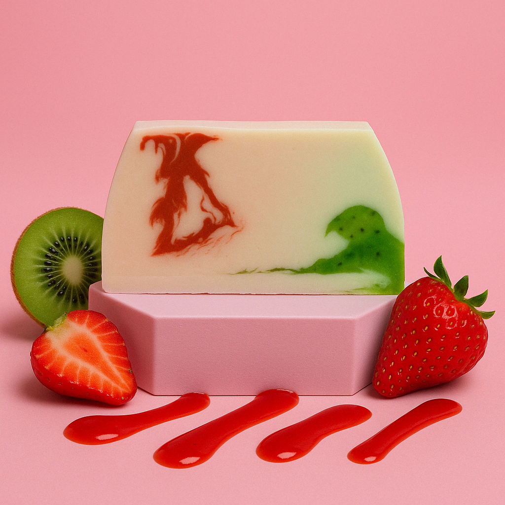 Tranche de savon Fraise & kiwi
