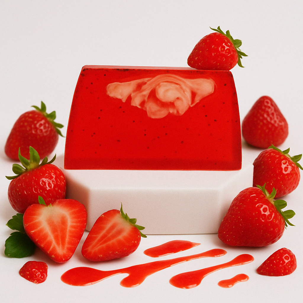 Tranche de savon Fraise des bois