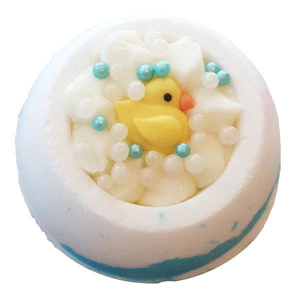 Bombe de bain canard arc en ciel