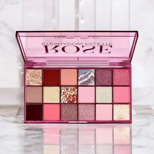 Palette rose fards à paupière (18 couleurs)