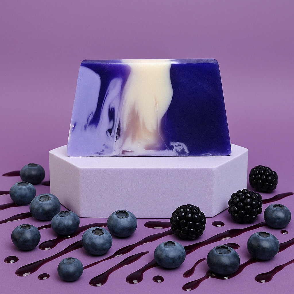 Tranche de savon Myrtille et mûre