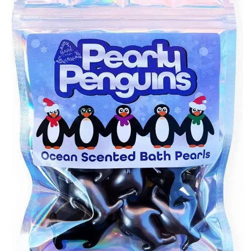 10 perles de bain en forme de pingouin